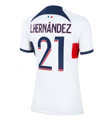 Paris Saint-Germain Lucas Hernandez #21 Udebanetrøje Dame 2023-24 Kort ærmer